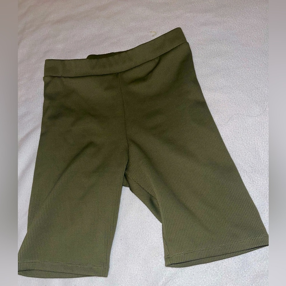 Olive green bike shorts